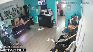 Canadian young lovers fuck in their bed wildly live