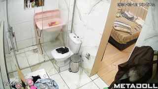 Big Brazilian girl takes a long shower