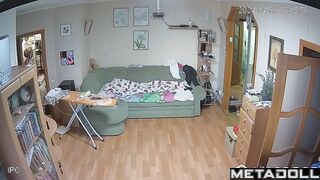 Big ass Welsh blonde belly dancer changes her new panties before having sex
