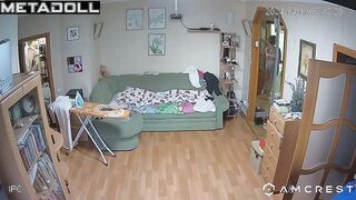 Big ass Welsh blonde belly dancer changes her new panties before having sex