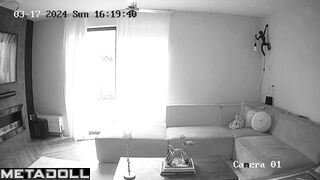 Horny Finnish blonde exotic dancer changes her bra in her room
