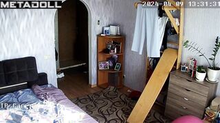 Big ass Italian brunette belly dancer changes her panties before cheating on her husband