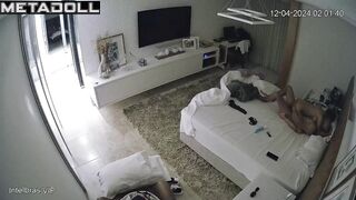 Real Portuguese newly married couple fuck in their bed hidden cam