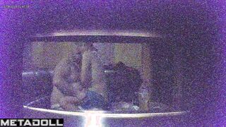 Amateur sex with brunette girl in sauna