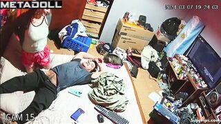 Poor Latin married couple fucks in their bed
