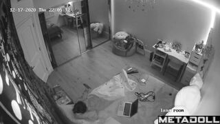 Brunette college girl has virtual sex
