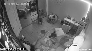 Naughty brunette girl has a sex video call