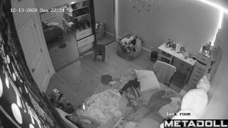 Naughty brunette girl has a sex video call