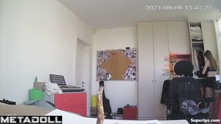 Gorgeous German girl changes her clothes