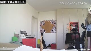 Gorgeous German girl changes her clothes