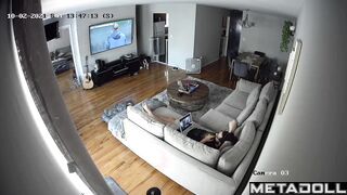 Blonde busty girl rides her boyfriend