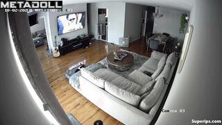 Blonde busty girl rides her boyfriend