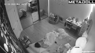 Brunette girl masturbates in video call