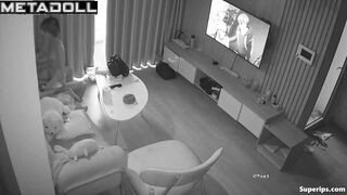Japanese couple fucks while watching hentai