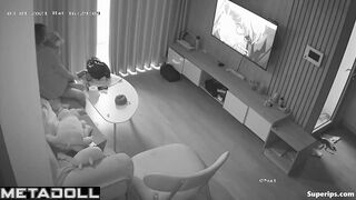 Japanese couple fucks while watching hentai