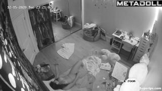 Brunette girl masturbates with a hairbrush