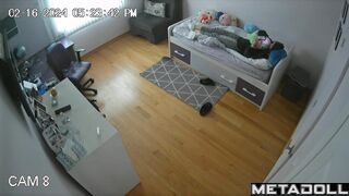 Gorgeous girl masturbates in a video call