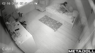 Gorgeous girl masturbates in a video call