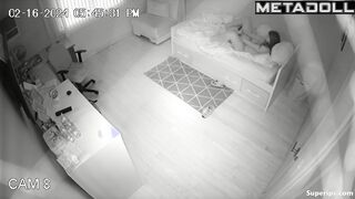 Gorgeous girl masturbates in a video call