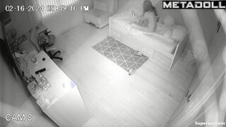 Gorgeous girl masturbates in a video call