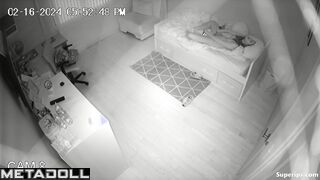 Gorgeous girl masturbates in a video call