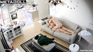 Skinny blonde woman gets fucked