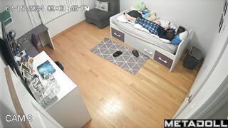 Teenage girl shows her tits on a video call