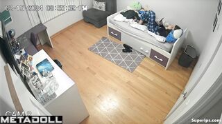Teenage girl shows her tits on a video call