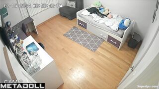 Teenage girl shows her tits on a video call