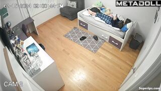 Teenage girl shows her tits on a video call
