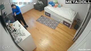 Sweet American girl changes her clothes