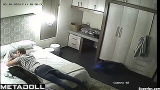 Gorgeous blonde nurse changes her clothes