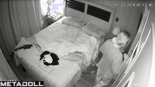Mature Latina woman rides her husband
