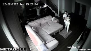 European woman is groped on the sofa