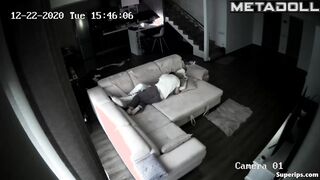 European woman is groped on the sofa