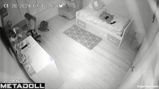 American college girl makes a sex video call