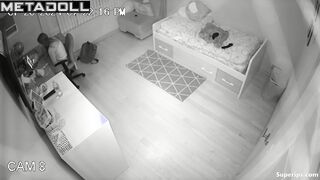 American college girl makes a sex video call
