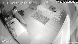 American college girl makes a sex video call
