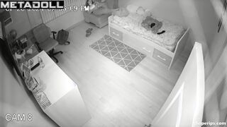 American college girl makes a sex video call