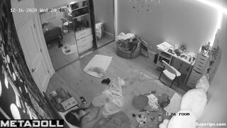 Brunette college girl masturbates in a video call