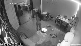 Brunette girl masturbates while watching TikTok
