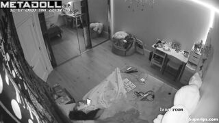 Brunette girl masturbates while watching TikTok