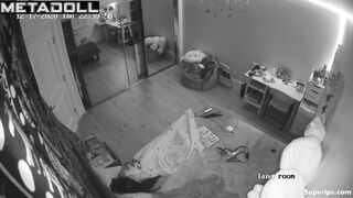 Brunette girl masturbates while watching TikTok