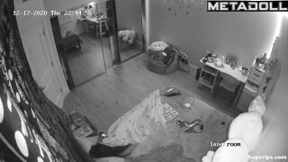 Brunette girl masturbates while watching TikTok