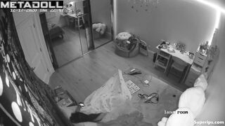 Brunette girl masturbates while watching TikTok
