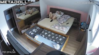 Real mature couple fuck in their bed wildly hidden camera