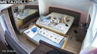 Amazing amateur Norwegian couple fuck in their bedroom spy cam record