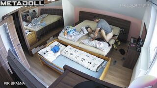 Amazing amateur Norwegian couple fuck in their bedroom spy cam record