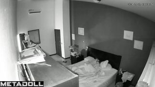 Big tits Uruguayan brunette MILF wets the bed while fucking spy cam record