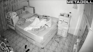 Real married couple having sex before going to sleep spy cam